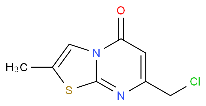 7-(chloromethyl)-2-methyl-5H-[1,3]thiazolo[3,2-a]pyrimidin-5-one_分子结构_CAS_943656-55-1)