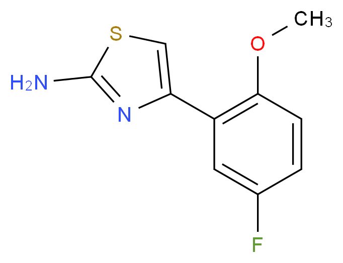 4-(5-fluoro-2-methoxyphenyl)-1,3-thiazol-2-amine_分子结构_CAS_715-89-9)