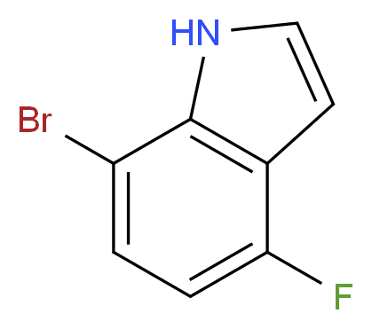 7-Bromo-4-fluoro-1H-indole_分子结构_CAS_292636-09-0)