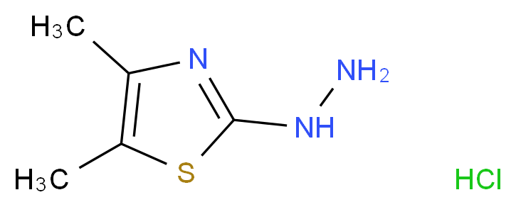 (4,5-Dimethyl-thiazol-2-yl)-hydrazine hydrochloride_分子结构_CAS_124285-37-6)