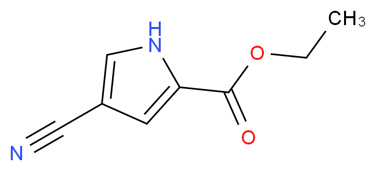 ETHYL 4-CYANOPYRROLE-2-CARBOXYLATE_分子结构_CAS_944901-09-1)