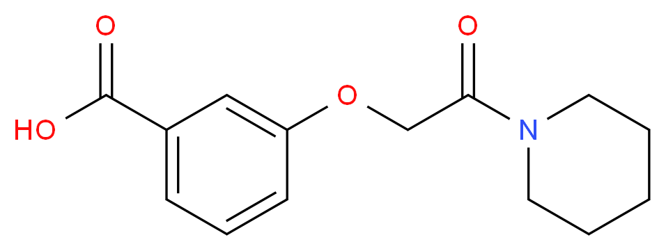 3-[2-oxo-2-(1-piperidinyl)ethoxy]benzoic acid_分子结构_CAS_872196-57-1)