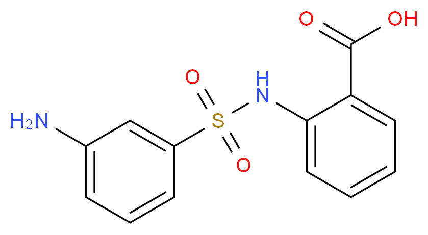 2-(3-aminobenzenesulfonamido)benzoic acid_分子结构_CAS_55990-13-1