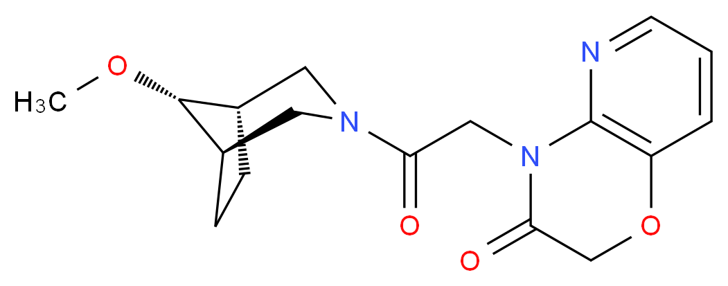 4-{2-[(8-syn)-8-methoxy-3-azabicyclo[3.2.1]oct-3-yl]-2-oxoethyl}-2H-pyrido[3,2-b][1,4]oxazin-3(4H)-one_分子结构_CAS_)