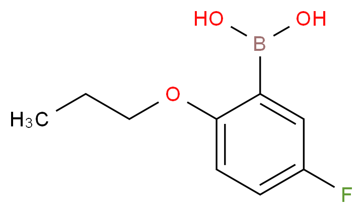 5-氟-2-丙氧基苯基硼酸_分子结构_CAS_480438-73-1)