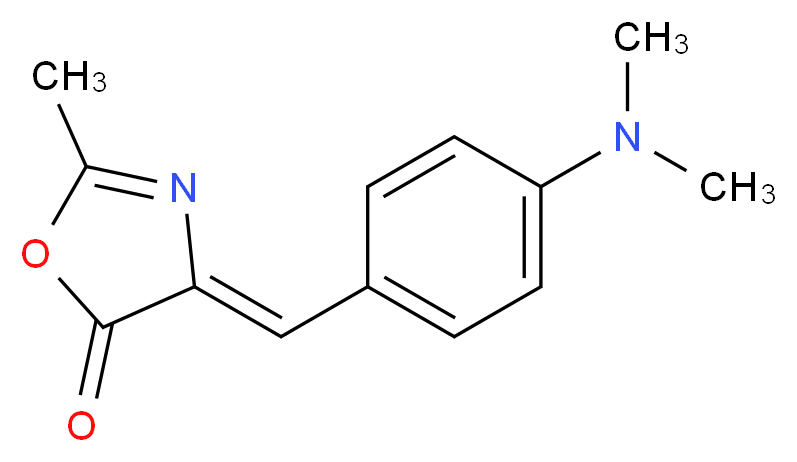 (4Z)-4-{[4-(dimethylamino)phenyl]methylidene}-2-methyl-4,5-dihydro-1,3-oxazol-5-one_分子结构_CAS_1787-23-1