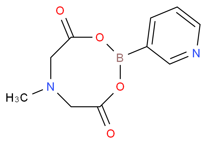 6-methyl-2-(pyridin-3-yl)-1,3,6,2-dioxazaborocane-4,8-dione_分子结构_CAS_1257740-56-9