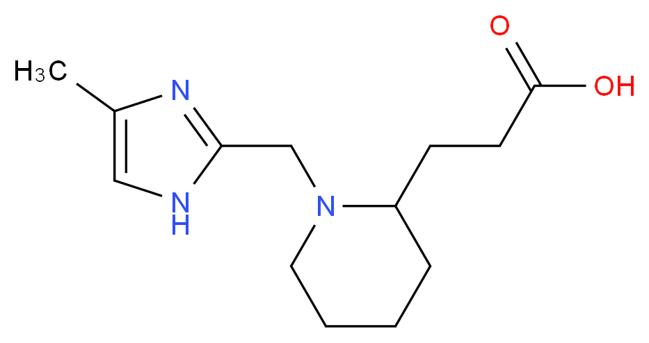 3-{1-[(4-methyl-1H-imidazol-2-yl)methyl]piperidin-2-yl}propanoic acid_分子结构_CAS_)