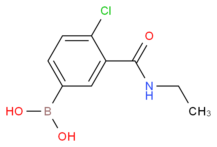 [4-chloro-3-(ethylcarbamoyl)phenyl]boronic acid_分子结构_CAS_871332-69-3