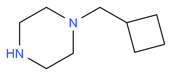 1-(cyclobutylmethyl)piperazine_分子结构_CAS_82534-54-1
