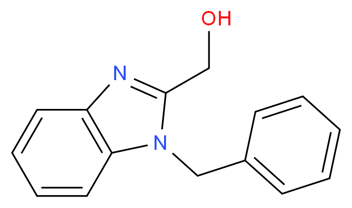(1-benzyl-1H-1,3-benzodiazol-2-yl)methanol_分子结构_CAS_6646-70-4