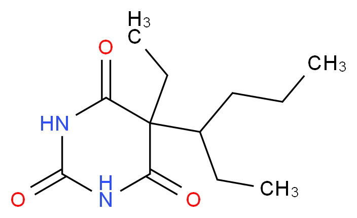 5-ethyl-5-(hexan-3-yl)-1,3-diazinane-2,4,6-trione_分子结构_CAS_76-23-3