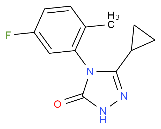 5-cyclopropyl-4-(5-fluoro-2-methylphenyl)-2,4-dihydro-3H-1,2,4-triazol-3-one_分子结构_CAS_)