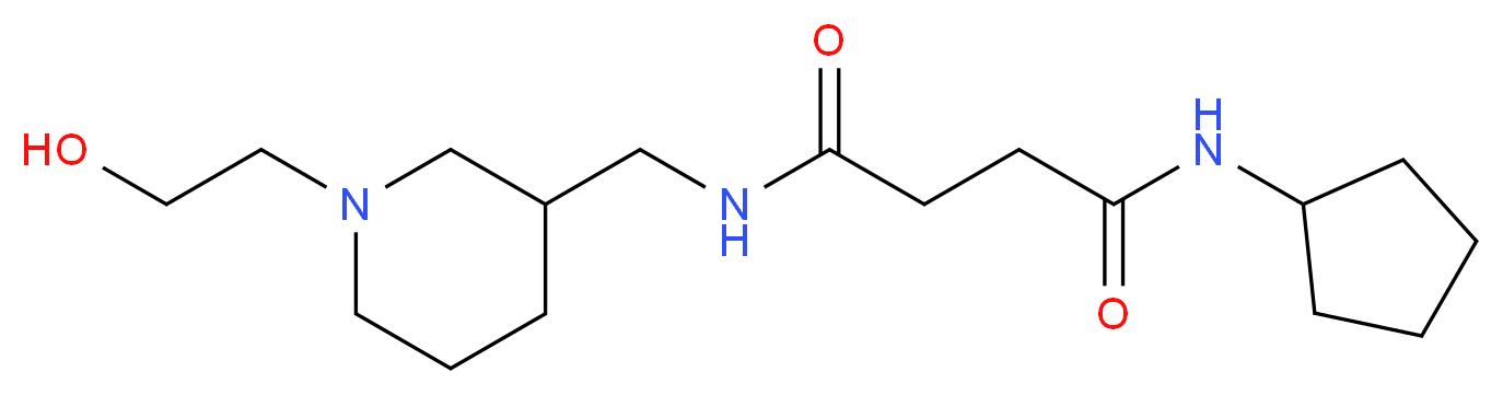 N-cyclopentyl-N'-{[1-(2-hydroxyethyl)piperidin-3-yl]methyl}succinamide_分子结构_CAS_)