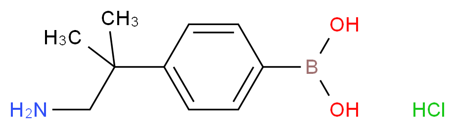 (4-(1-Amino-2-methylpropan-2-yl)phenyl)boronic acid hydrochloride_分子结构_CAS_957120-45-5)