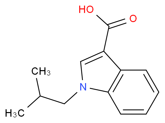 1-(2-methylpropyl)-1H-indole-3-carboxylic acid_分子结构_CAS_739365-10-7