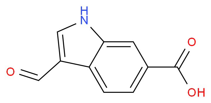 3-formyl-1H-indole-6-carboxylic acid_分子结构_CAS_)
