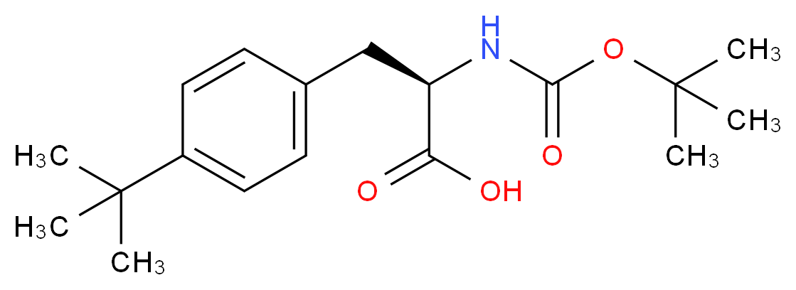 Boc-4-叔丁基-D-Phe-OH_分子结构_CAS_250611-12-2)