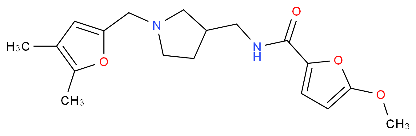 N-({1-[(4,5-dimethyl-2-furyl)methyl]pyrrolidin-3-yl}methyl)-5-methoxy-2-furamide_分子结构_CAS_)