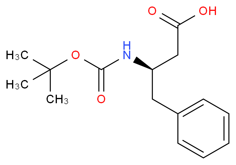 (3R)-3-{[(tert-butoxy)carbonyl]amino}-4-phenylbutanoic acid_分子结构_CAS_101555-61-7