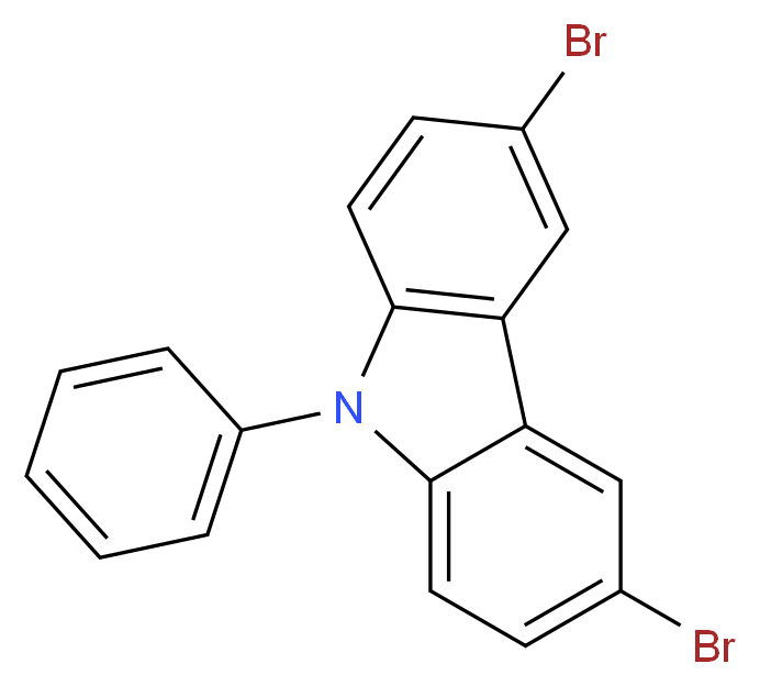 3,6-Dibromo-9-phenylcarbazole_分子结构_CAS_57103-20-5)