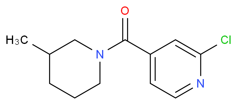 1-(2-Chloro-4-pyridylcarbonyl)-3-methylpiperidine_分子结构_CAS_1019466-21-7)