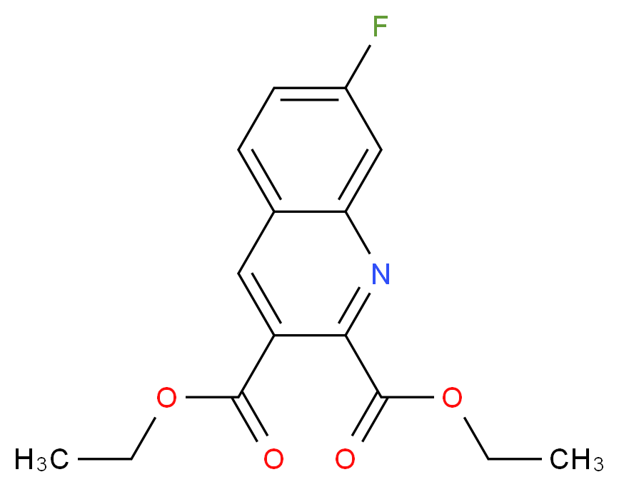 2,3-diethyl 7-fluoroquinoline-2,3-dicarboxylate_分子结构_CAS_948290-82-2