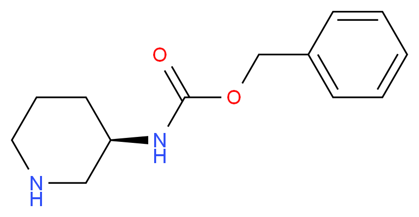 (R)-Piperidin-3-yl-carbamic acid benzyl ester_分子结构_CAS_478646-32-1)