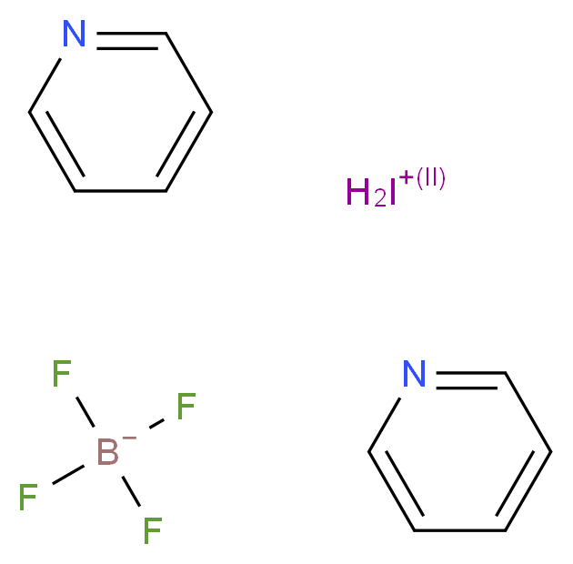 iodium bis(pyridine) tetrafluoroboranuide_分子结构_CAS_15656-28-7