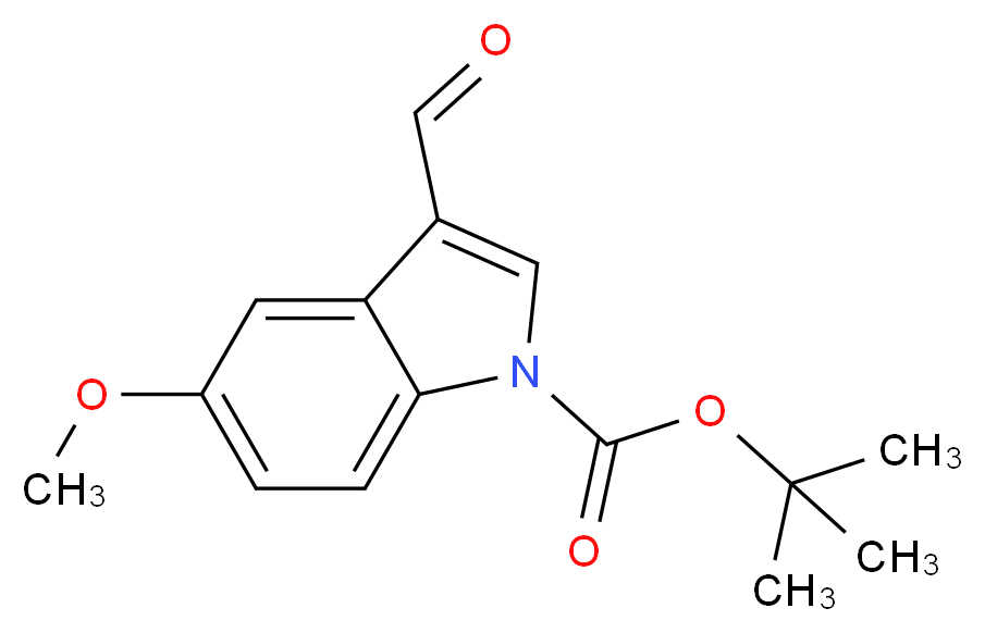 tert-Butyl 3-formyl-5-methoxy-1H-indole-1-carboxylate_分子结构_CAS_324756-80-1)