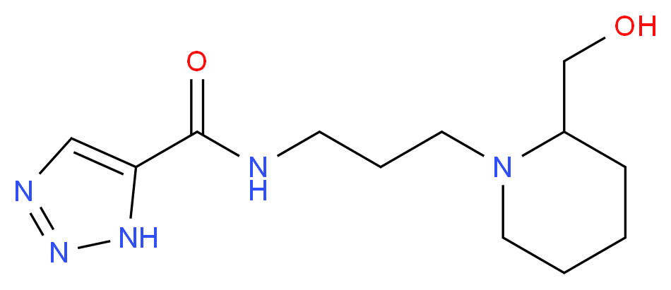 N-{3-[2-(hydroxymethyl)piperidin-1-yl]propyl}-1H-1,2,3-triazole-5-carboxamide_分子结构_CAS_)