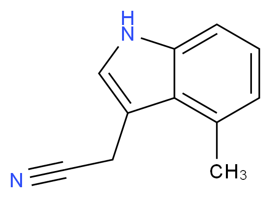 2-(4-methyl-1H-indol-3-yl)acetonitrile_分子结构_CAS_)