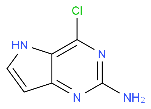 4-chloro-5H-pyrrolo[3,2-d]pyrimidin-2-amine_分子结构_CAS_943736-58-1