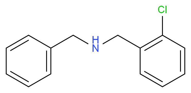 benzyl[(2-chlorophenyl)methyl]amine_分子结构_CAS_67342-76-1