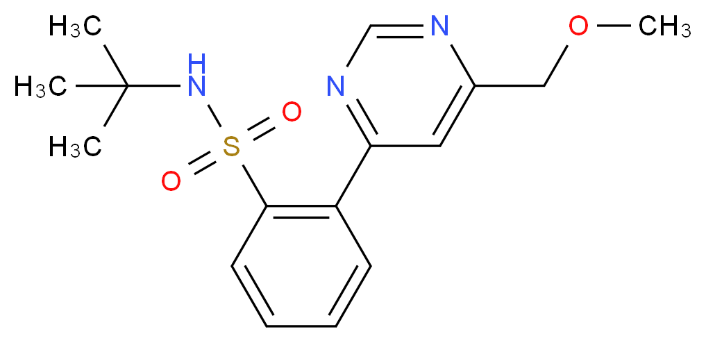 N-(tert-butyl)-2-[6-(methoxymethyl)pyrimidin-4-yl]benzenesulfonamide_分子结构_CAS_)