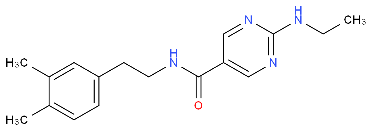 N-[2-(3,4-dimethylphenyl)ethyl]-2-(ethylamino)pyrimidine-5-carboxamide_分子结构_CAS_)