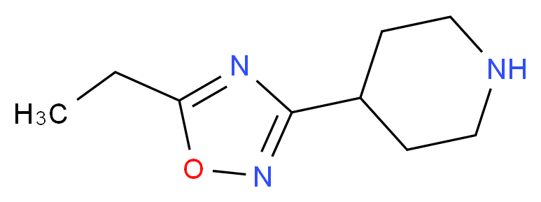 5-Ethyl-3-(piperidin-4-yl)-1,2,4-oxadiazole_分子结构_CAS_1226148-67-9)