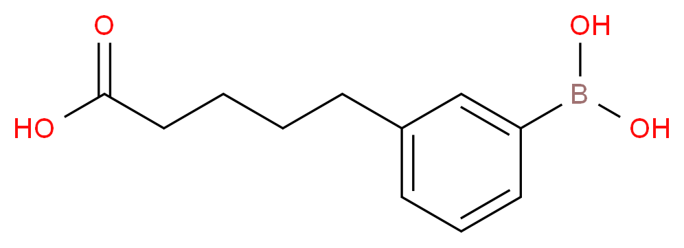 5-[3-(dihydroxyboranyl)phenyl]pentanoic acid_分子结构_CAS_1072946-56-5