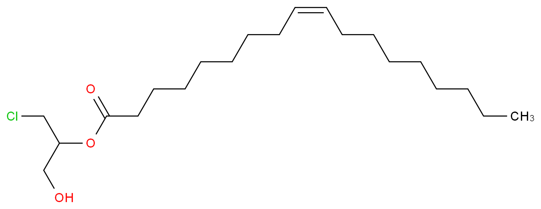 1-chloro-3-hydroxypropan-2-yl (9Z)-octadec-9-enoate_分子结构_CAS_915297-48-2