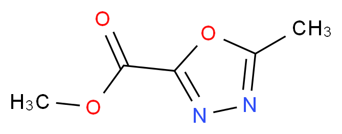 methyl 5-methyl-1,3,4-oxadiazole-2-carboxylate_分子结构_CAS_37641-35-3