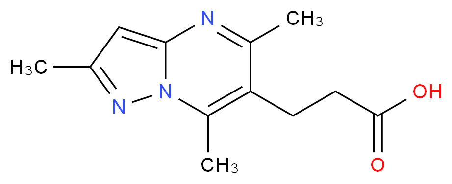 3-{2,5,7-trimethylpyrazolo[1,5-a]pyrimidin-6-yl}propanoic acid_分子结构_CAS_851116-09-1
