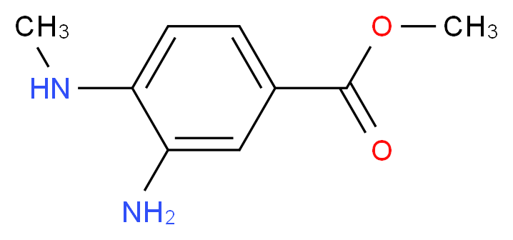 Methyl 3-amino-4-(methylamino)benzenecarboxylate_分子结构_CAS_66315-16-0)