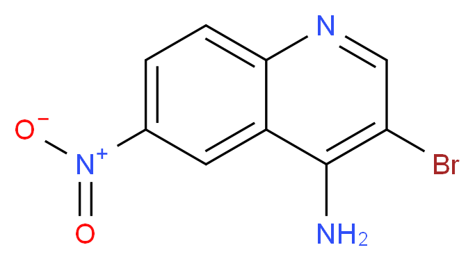 3-bromo-6-nitroquinolin-4-amine_分子结构_CAS_90224-83-2