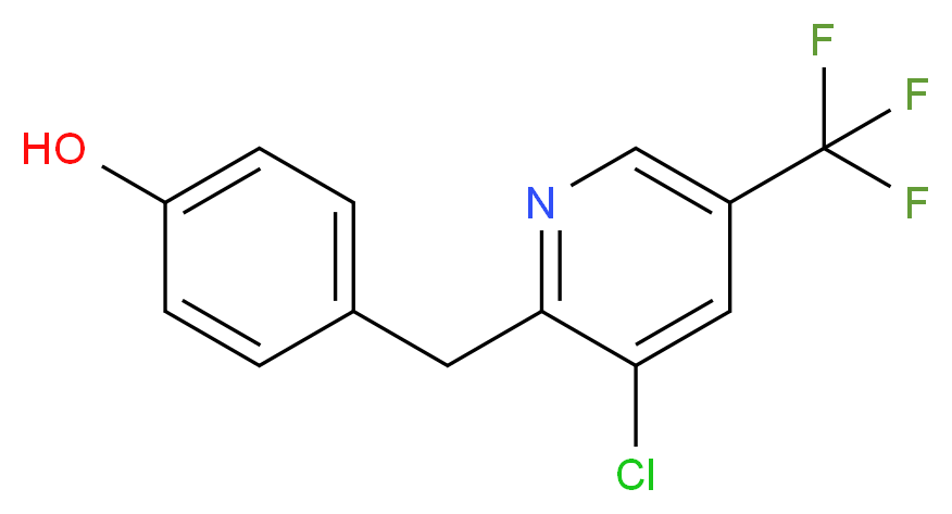 4-{[3-Chloro-5-(trifluoromethyl)-2-pyridinyl]-methyl}benzenol_分子结构_CAS_)