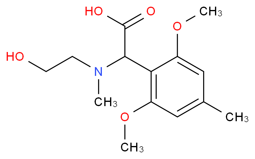 (2,6-dimethoxy-4-methylphenyl)[(2-hydroxyethyl)(methyl)amino]acetic acid_分子结构_CAS_)