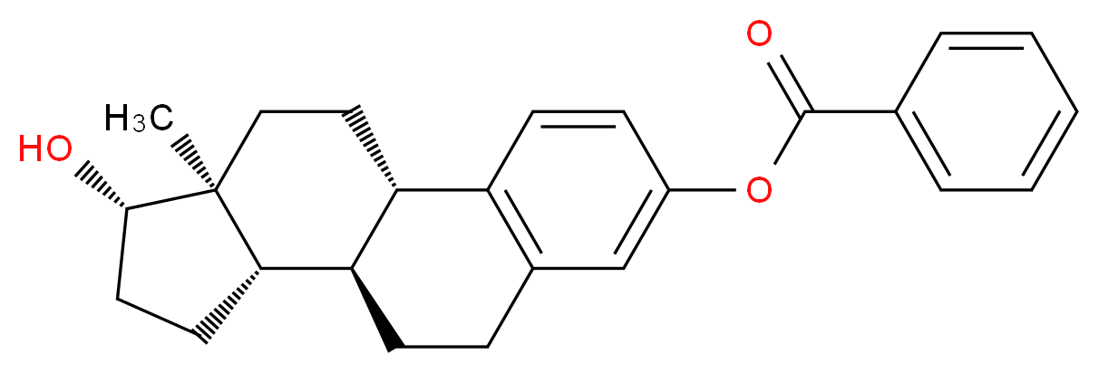 β-雌二醇-3-苯甲酸酯_分子结构_CAS_50-50-0)