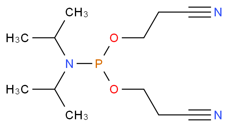 Bis(2-cyanoethyl)-N,N-diisopropyl Phosphoramidite_分子结构_CAS_102690-88-0)