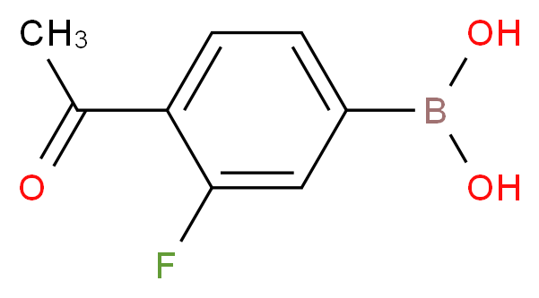 (4-acetyl-3-fluorophenyl)boronic acid_分子结构_CAS_481725-35-3