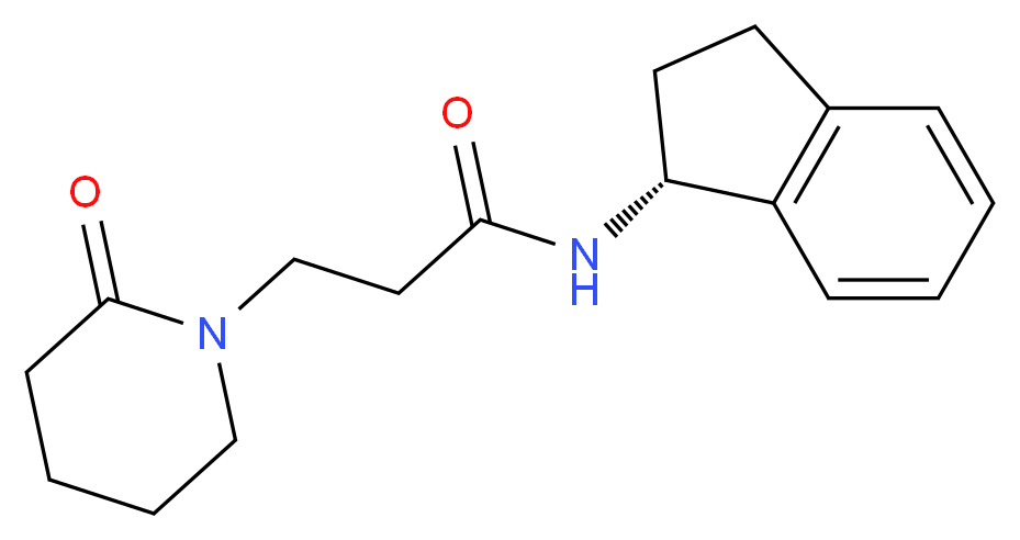 N-[(1R)-2,3-dihydro-1H-inden-1-yl]-3-(2-oxopiperidin-1-yl)propanamide_分子结构_CAS_)