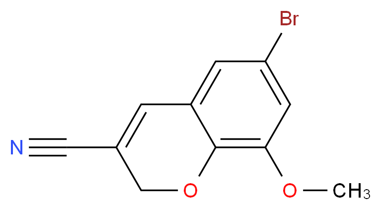 6-bromo-8-methoxy-2H-chromene-3-carbonitrile_分子结构_CAS_885271-24-9